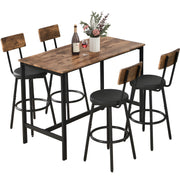 5-Piece Counter Height Bar Table Set
