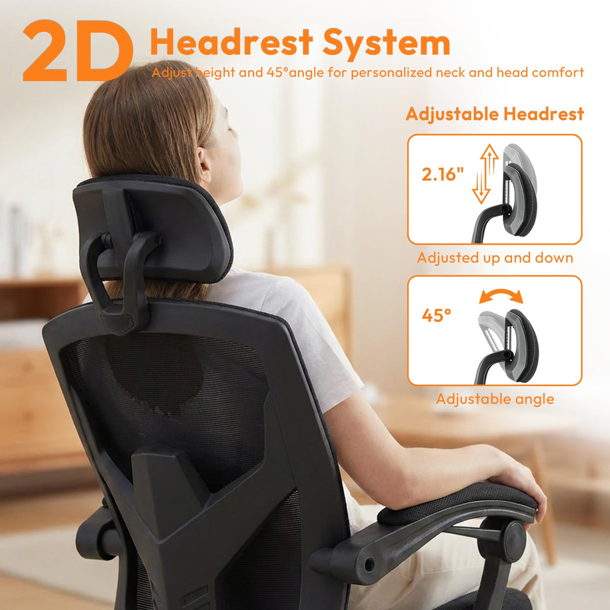 Mesh Office Chair with Footrest