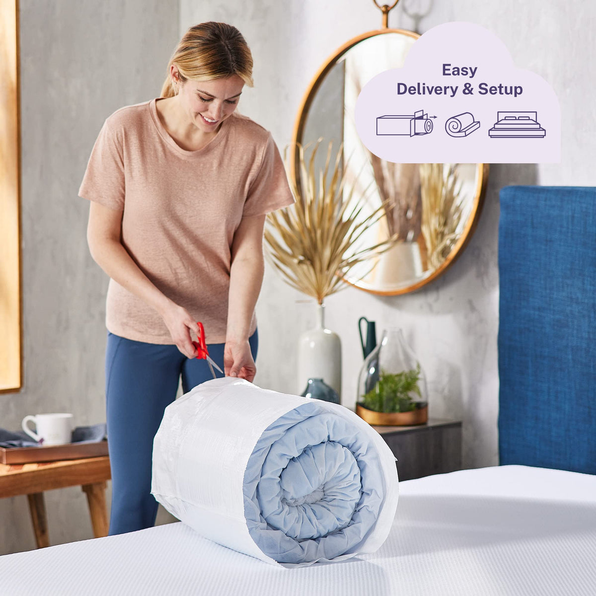 King Cooling Gel Memory Foam Mattress Topper