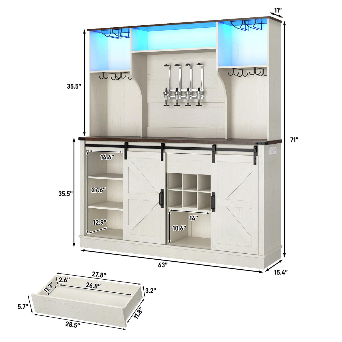 Farmhouse Bar Cabinet