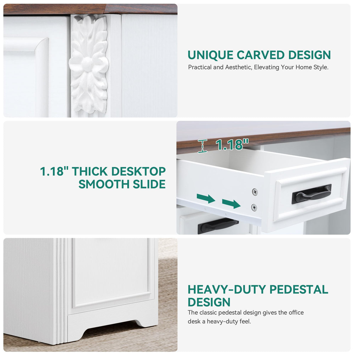 L-Shaped Lift-Top Executive Desk