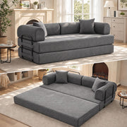 IDEALHOUSE 79" Convertible Futon Sofa Bed, Boneless Couch for Living Room