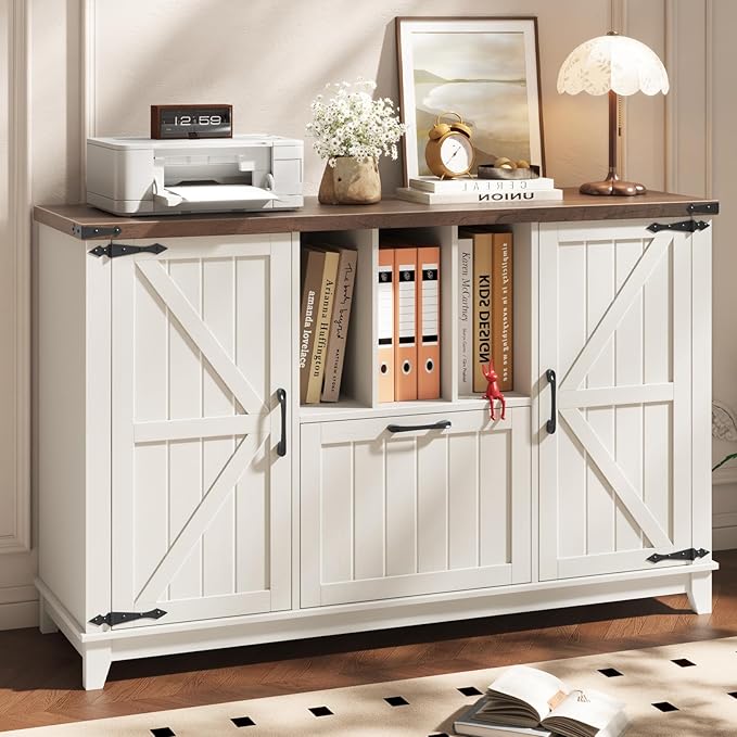 Lateral File Cabinet with Storage Shelves