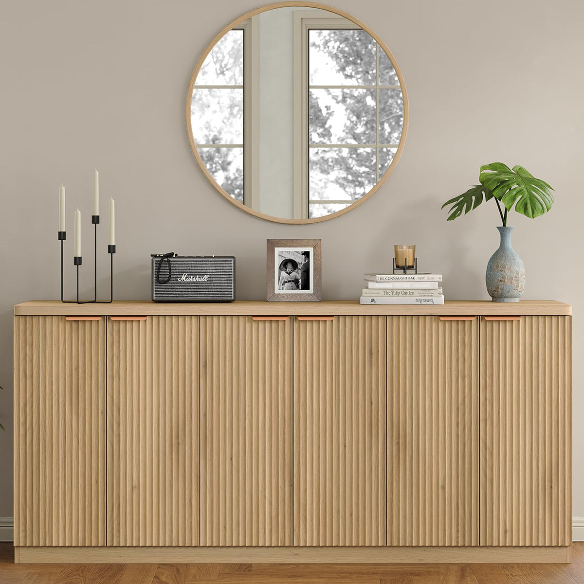 Natural Fluted Sideboard