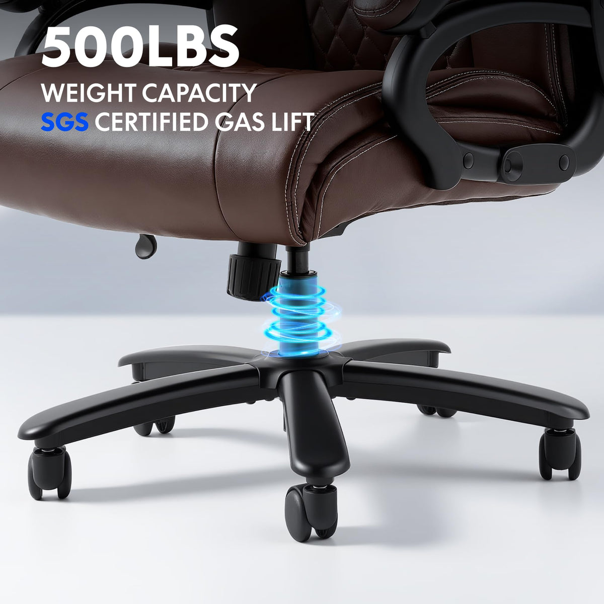 FLEXISPOT 500lbs Big and Tall Office Chair for Heavy People, Brown, OS3