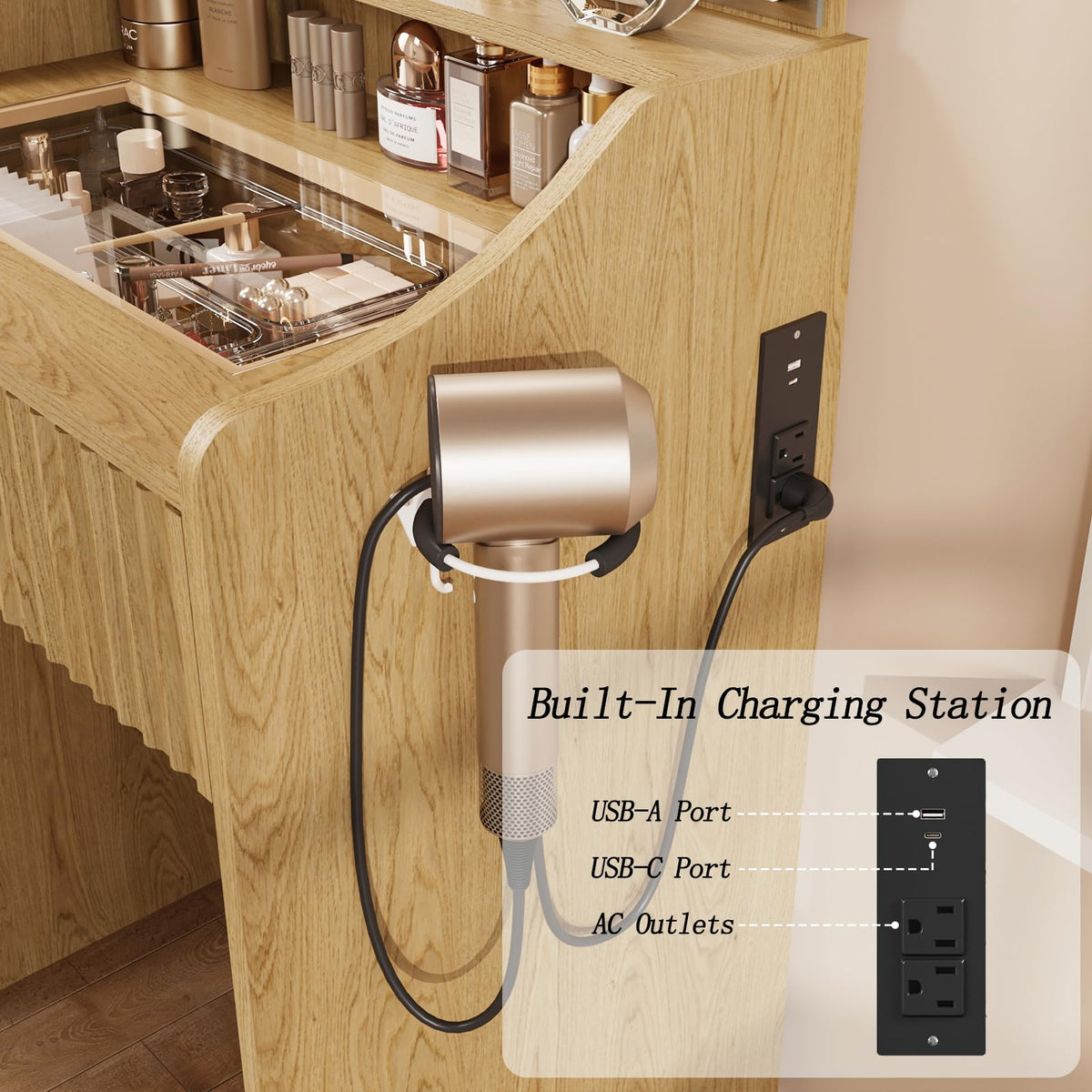 Compact LED Makeup Vanity