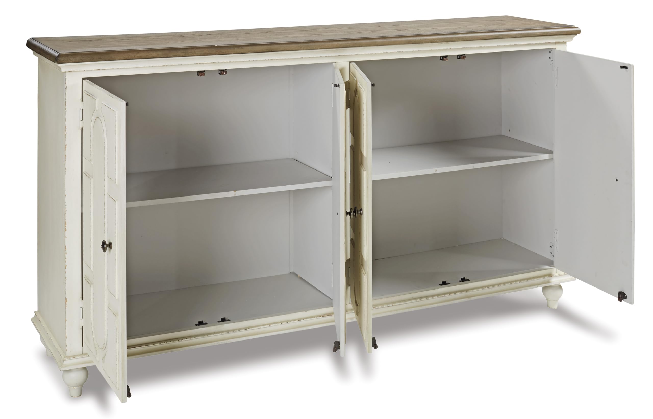 4-Door Accent Cabinet with Adjustable Shelves