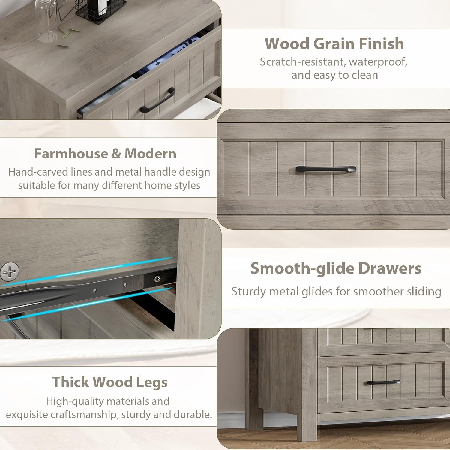 5-Drawer Farmhouse Dresser