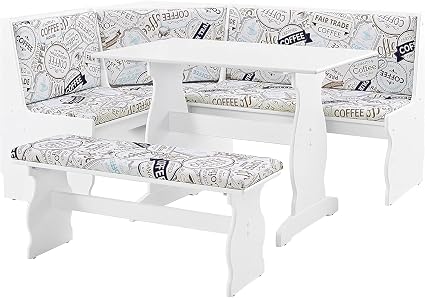 L-Shaped Corner Breakfast Nook Dining Set with Bench