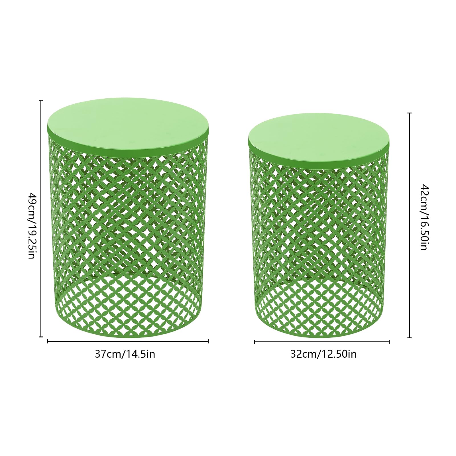 Metal Nesting Side Tables Set of 2