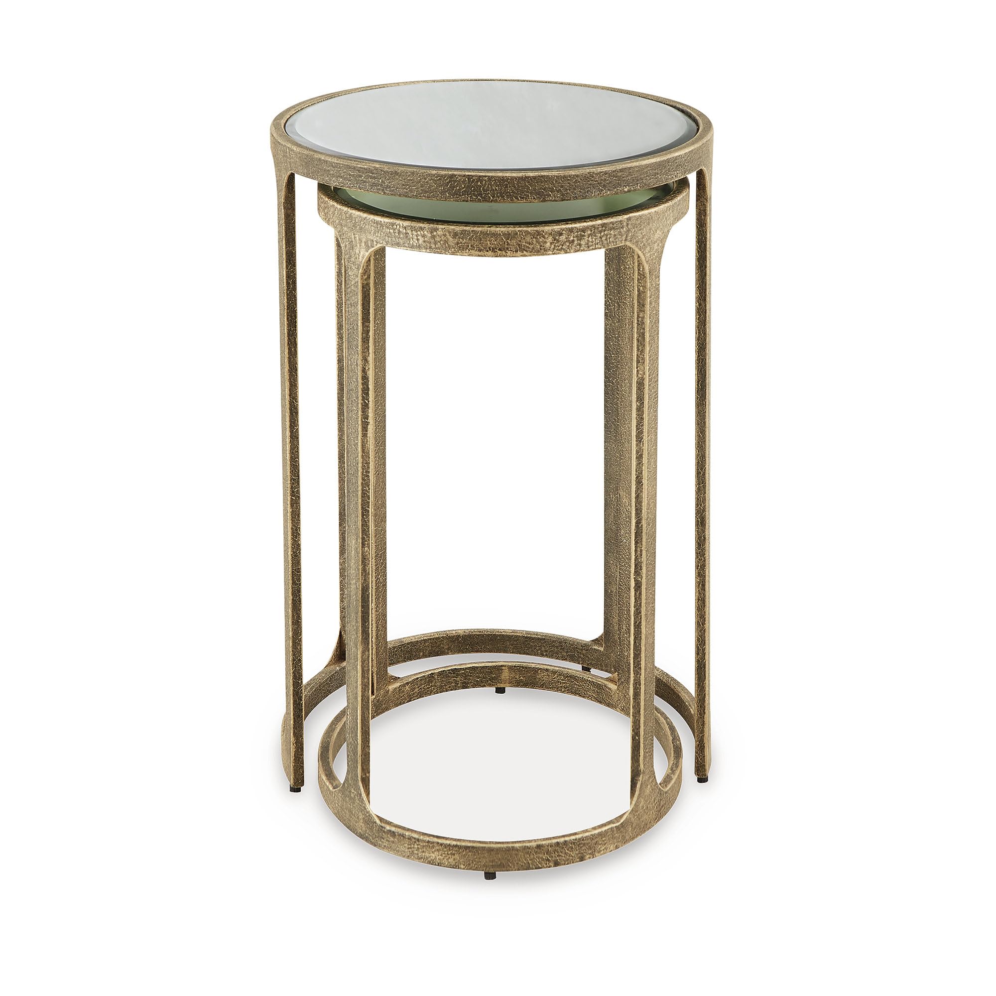 Mirrored Nesting Accent Table Set, Set of 2