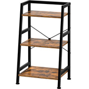 3-Tier Ladder Bookshelf with Steel Frame & Anti-Tip Kit