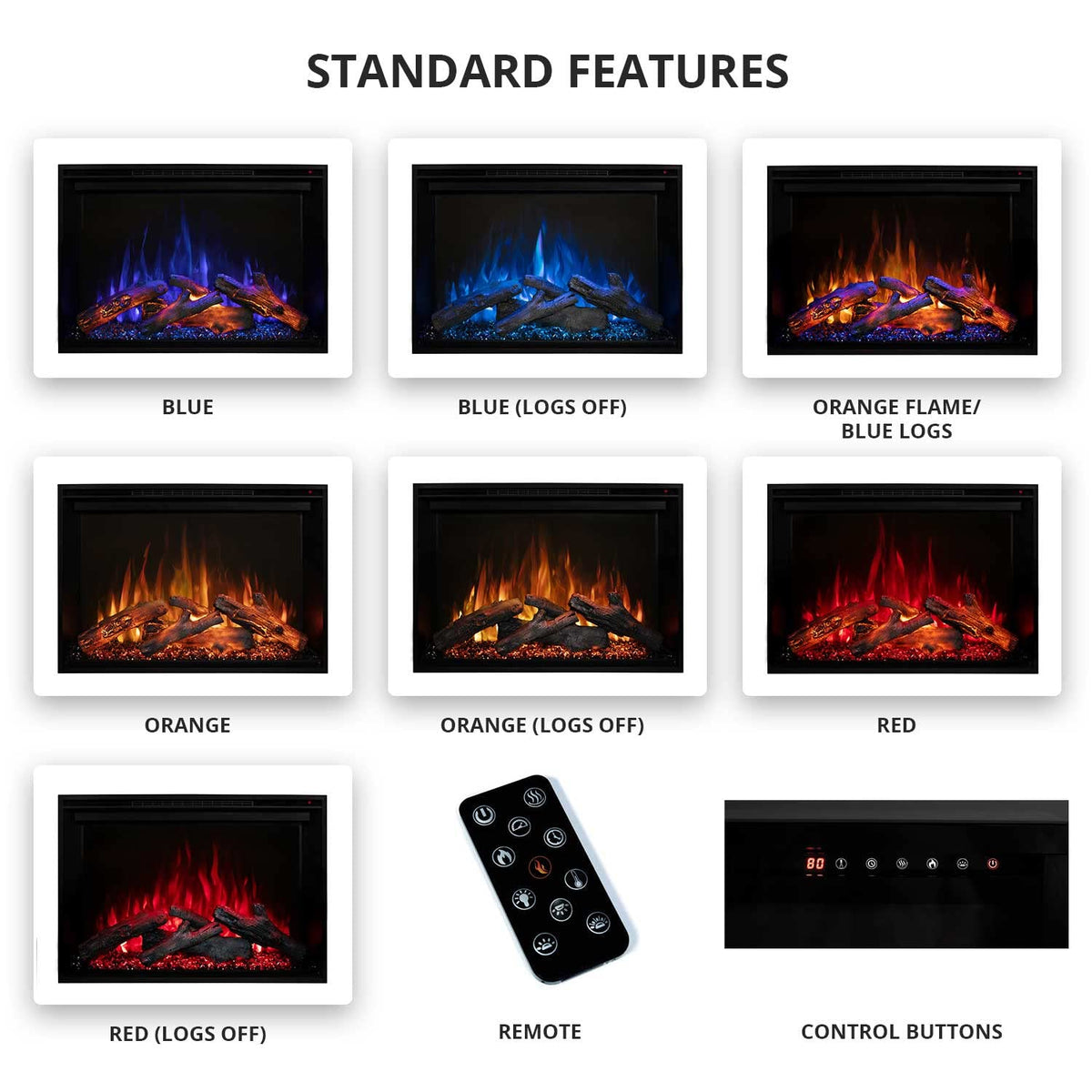 Modern Flames Redstone 54-Inch Built-in Electric Fireplace (RS-5435)