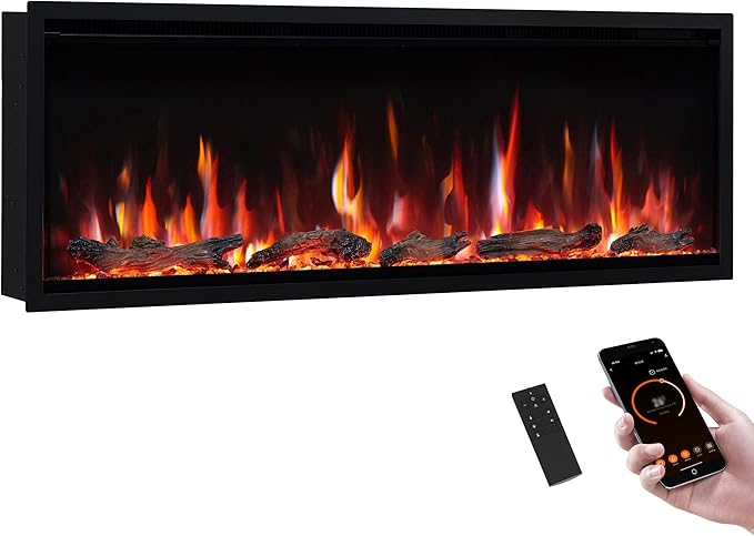 Linear Electric Fireplace – Wall Mount & Recessed