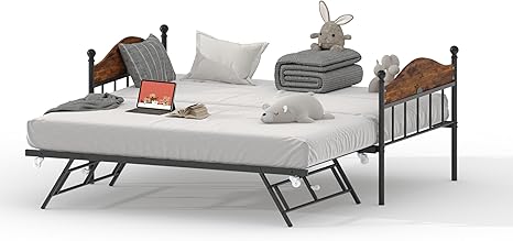 Twin Metal Daybed with Trundle