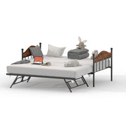 Twin Metal Daybed with Pop-Up Trundle