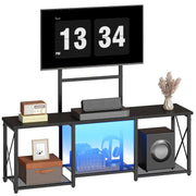 LED TV Stand with Mount & Open Shelves for 50" TVs