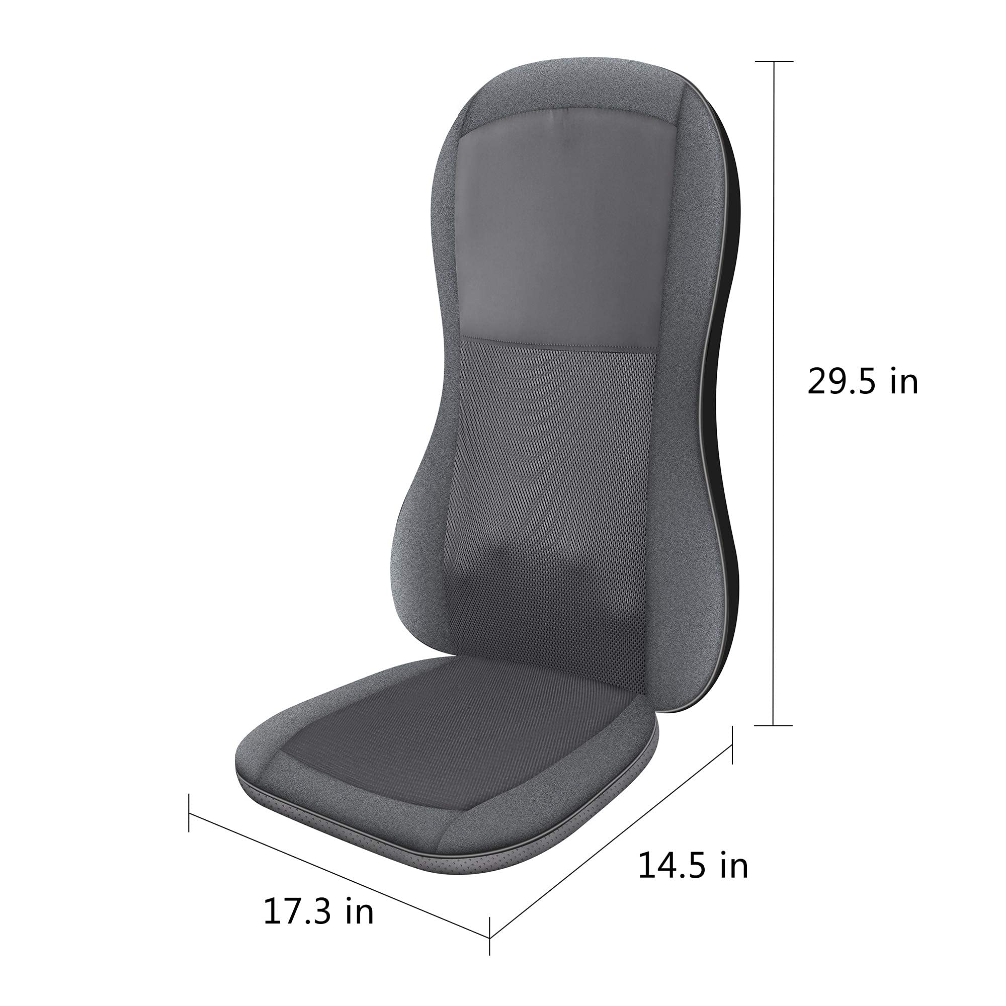 COMFIER Shiatsu Full Back Massager,Massage Chair Pad with Heat,2D/3D Massage Seat Cushion,Chair Massager with 10 Shiatsu Nodes, Rolling Kneading Chair Pads for Lower Back,Father Day Gifts