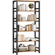 6-Tier Industrial Bookshelf, 31.5" Wide