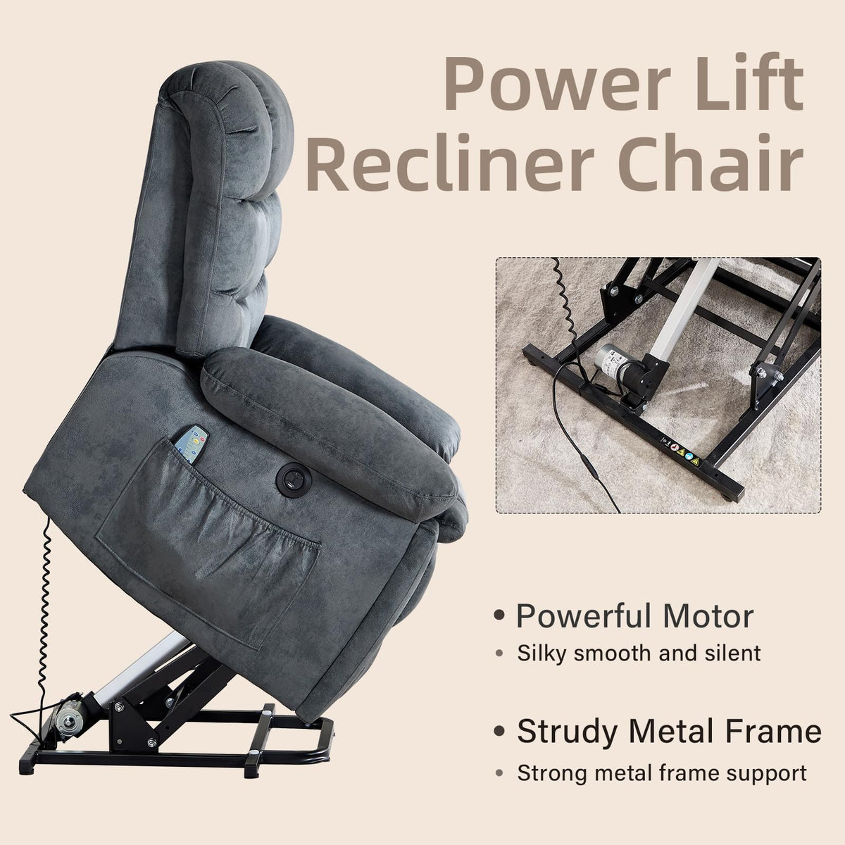 Power Lift Massage Recliner