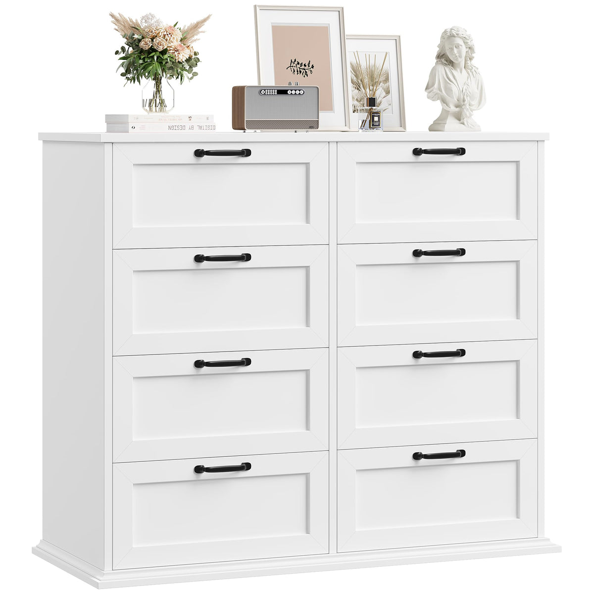White 8-Drawer Dresser