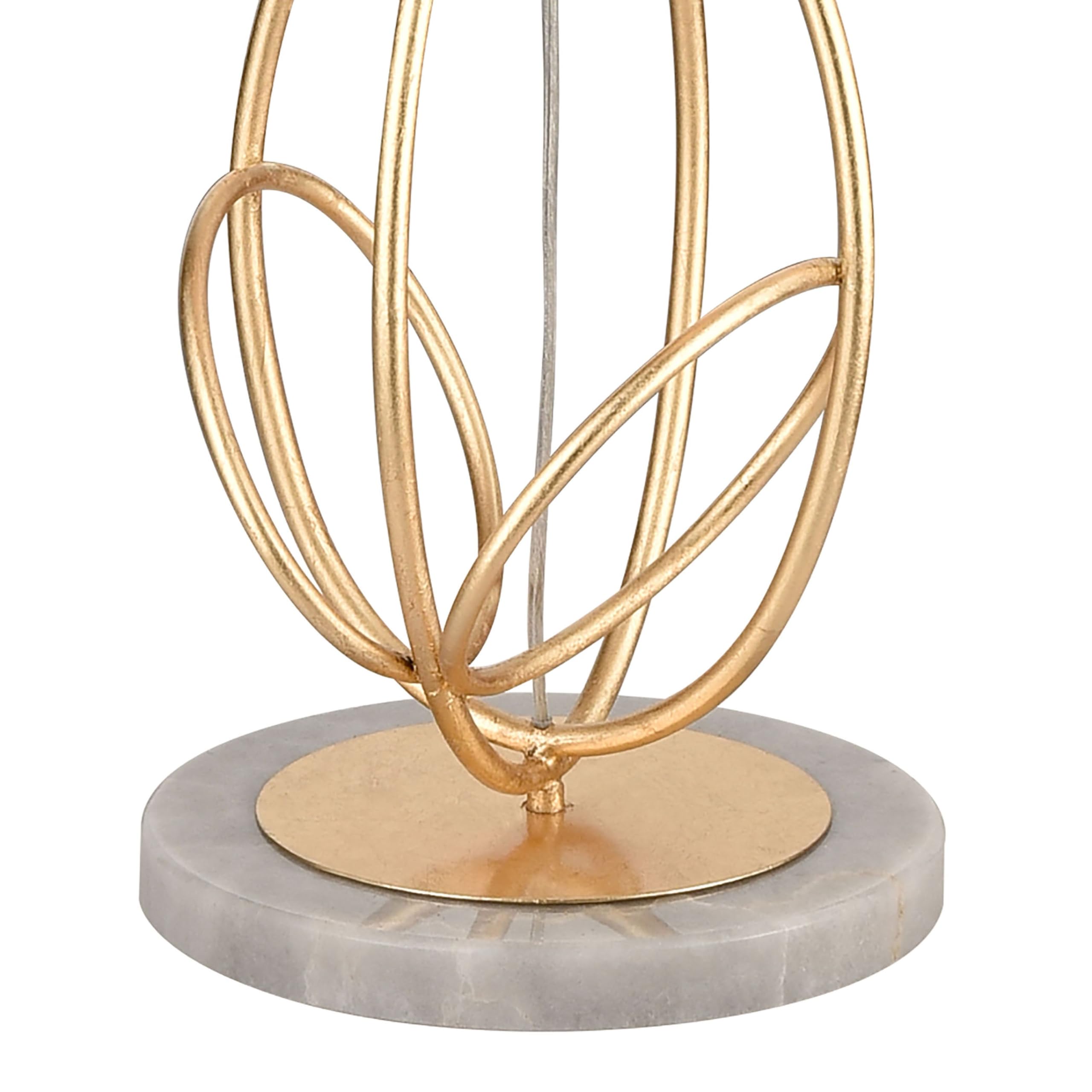 Elk Home Morely Floor Lamp - 1-Light in Gold Leaf, 63-Inch High, Transitional Style