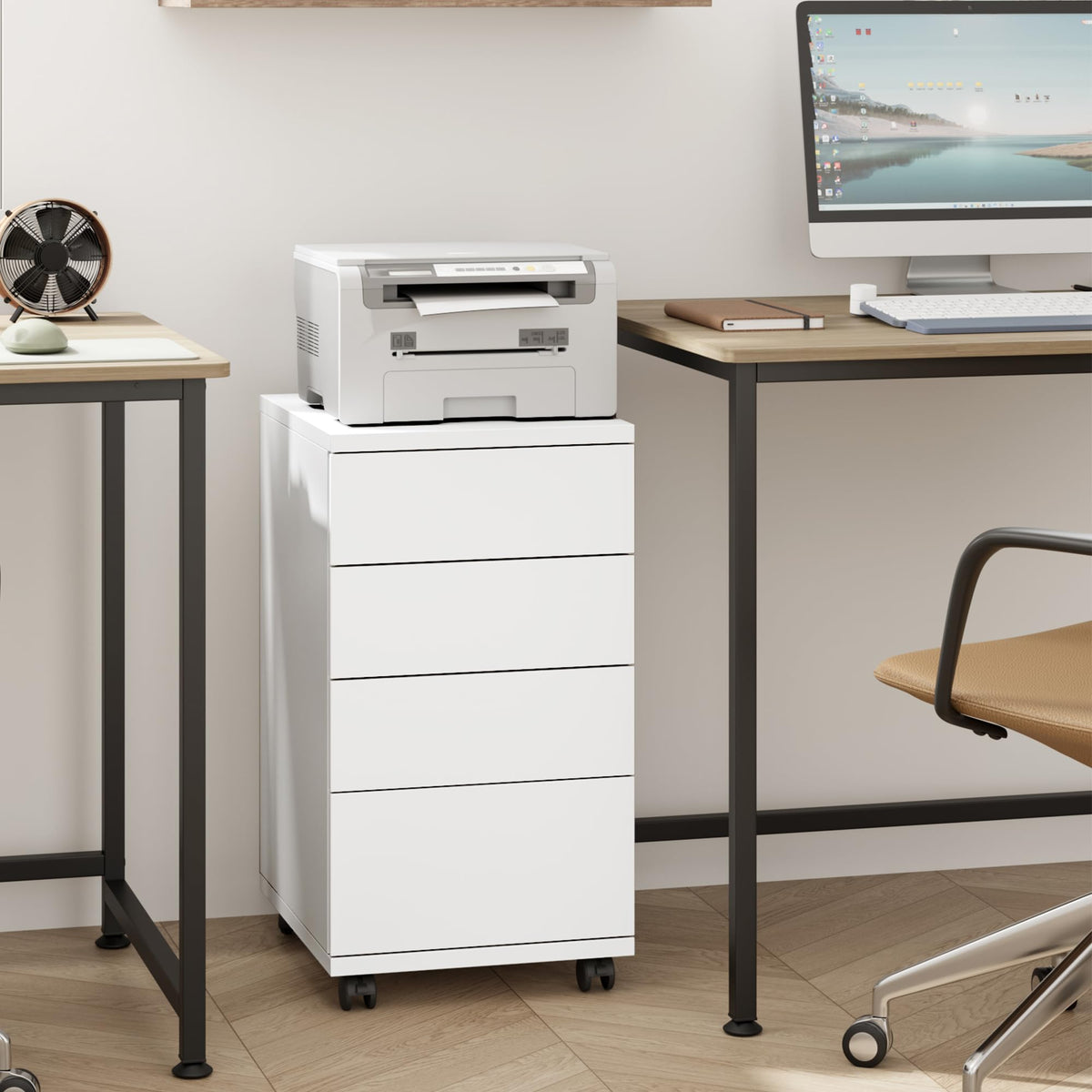 4-Drawer Rolling Office Cabinet