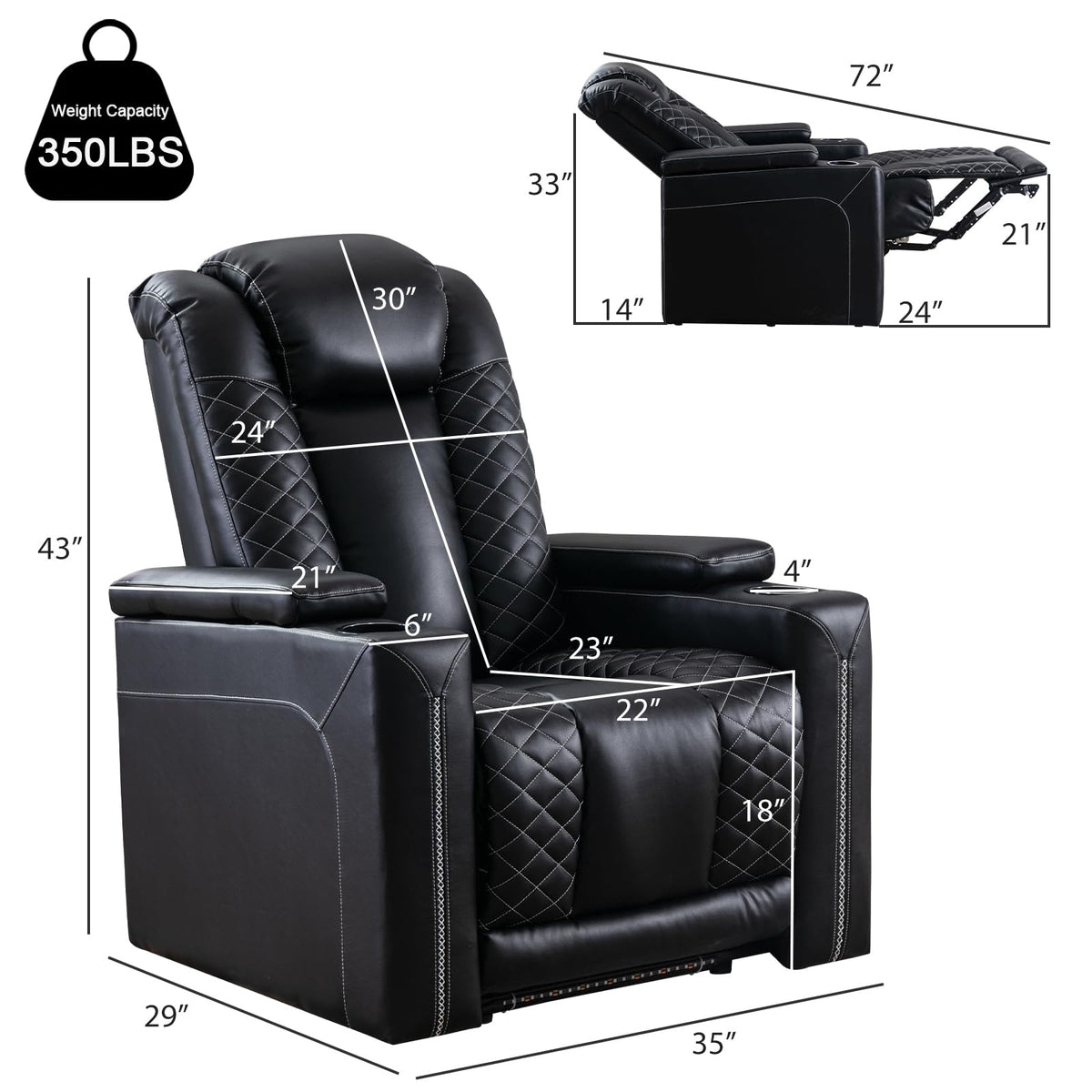 Black Power Recliner