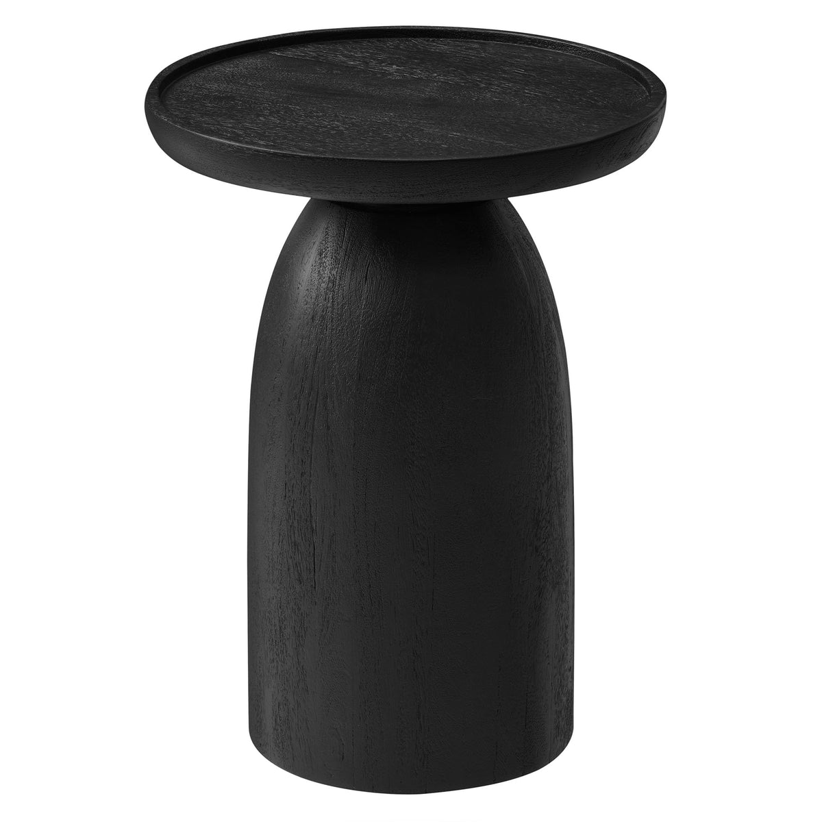 Solid Mango Wood Drum Side Table