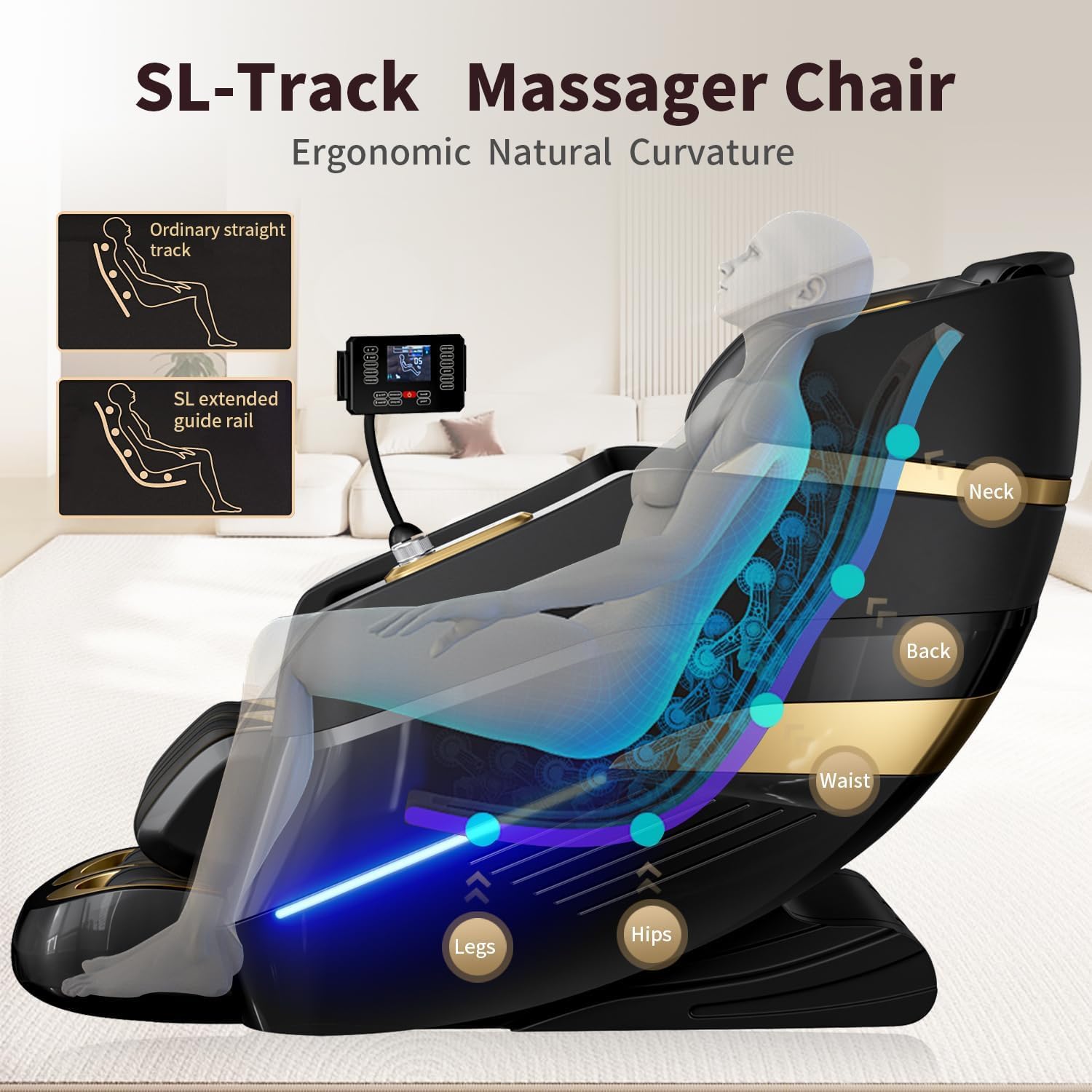 2026 Upgrade Massage Chair sleeping pod Full Body,Zero Gravity 3D SL-Track Shiatsu Massage Recliner Chair Built-in Heat System Airbag Massage with Body Scan, Deep Yoga Stretch, Foot And Back massage