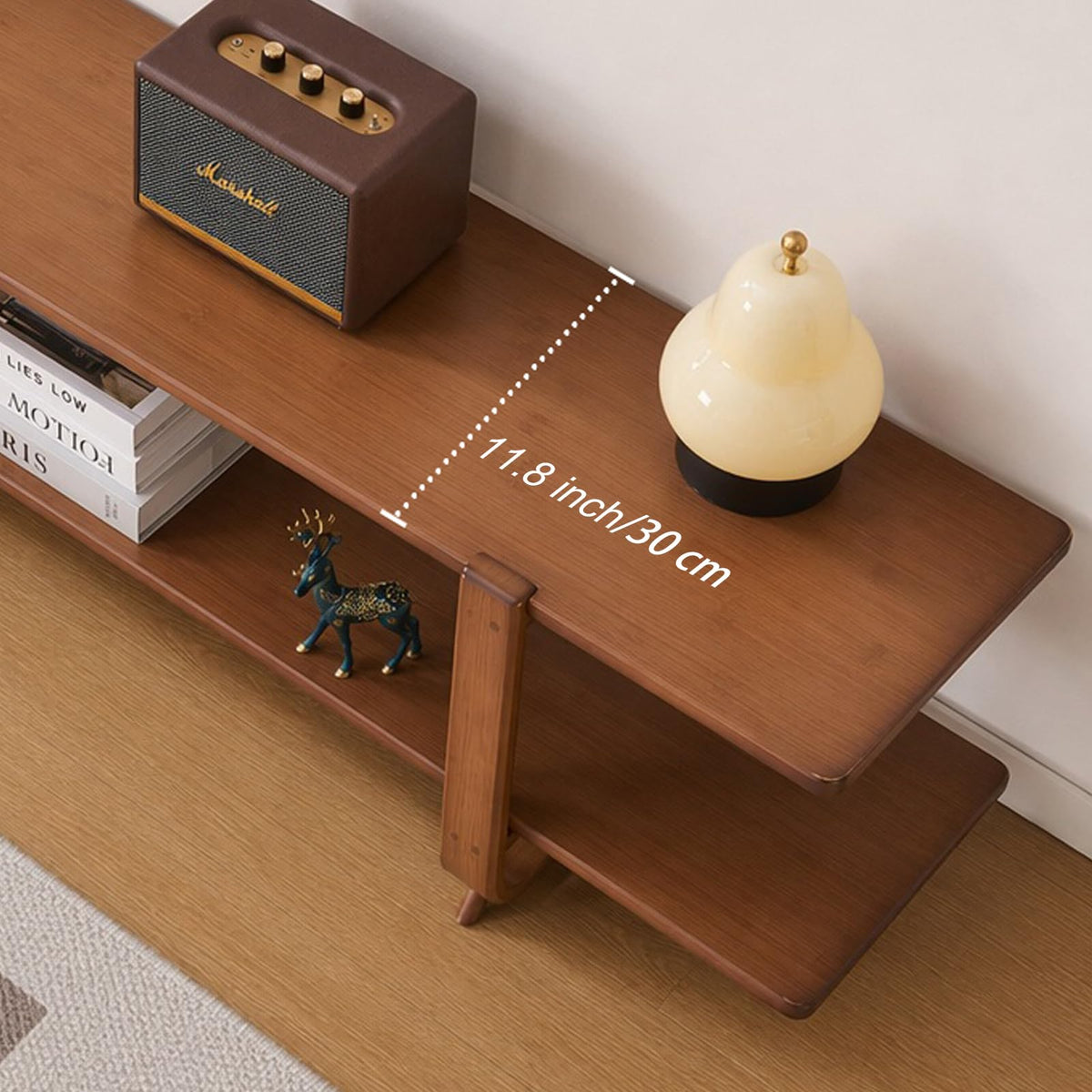 Bamboo TV Stand with Open Storage