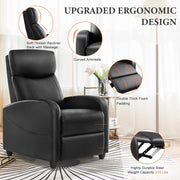 Sweetcrispy Massage Recliner Chair for Adults, Adjustable Home Theater Seating with Lumbar Support for Living Room, Modern Fabric Reclining for Small Space, Grey
