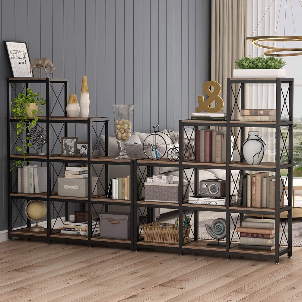 9-Cube Stepped Ladder Corner Bookcase
