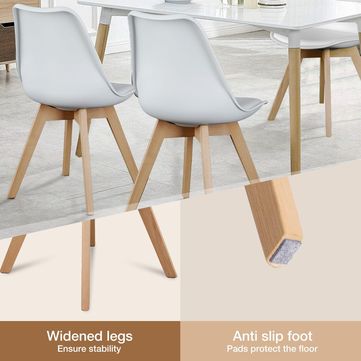 OLIXIS Dining Chairs Set of 8, PU Leather Accent Chairs for Living Room