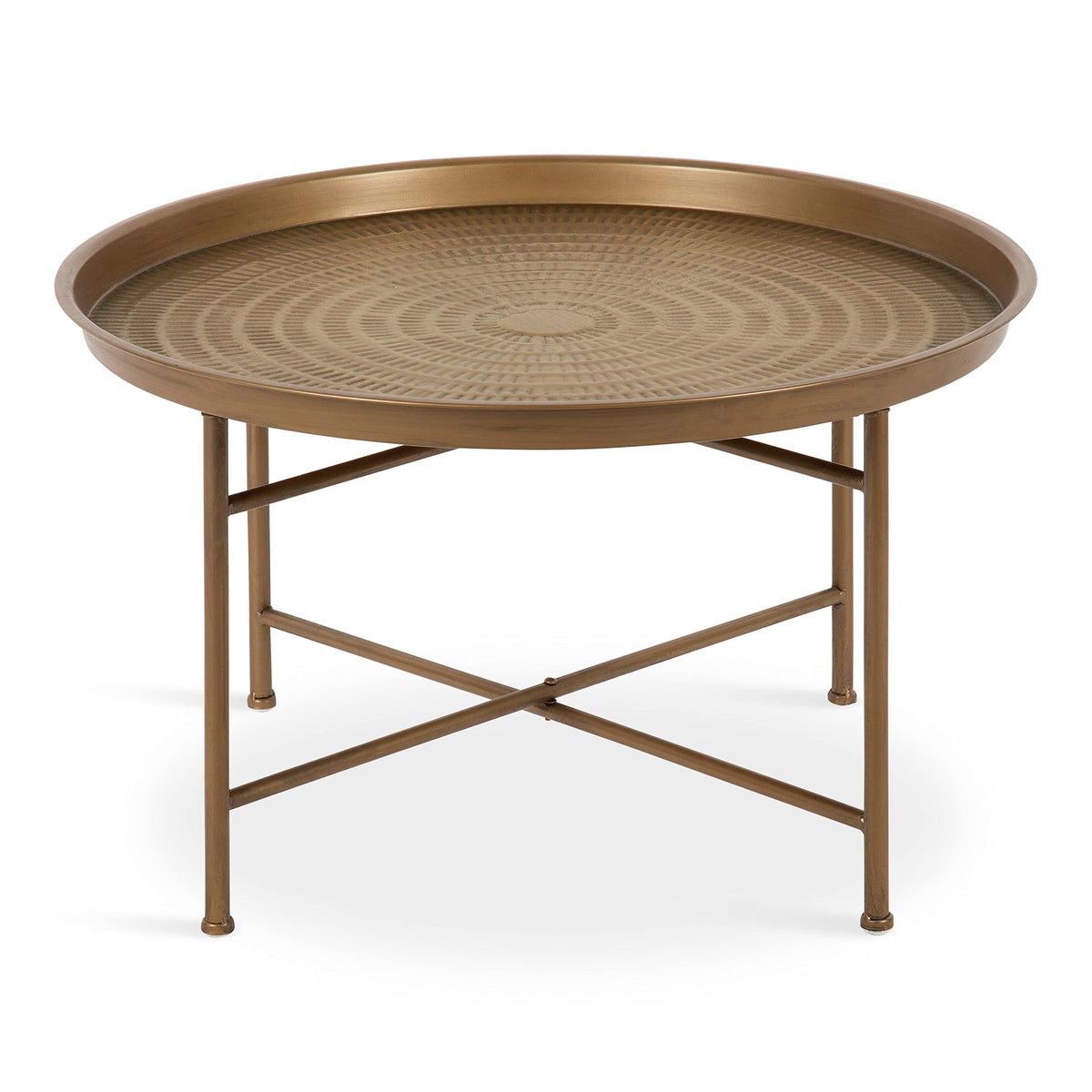 Gold Hammered Metal Coffee Table