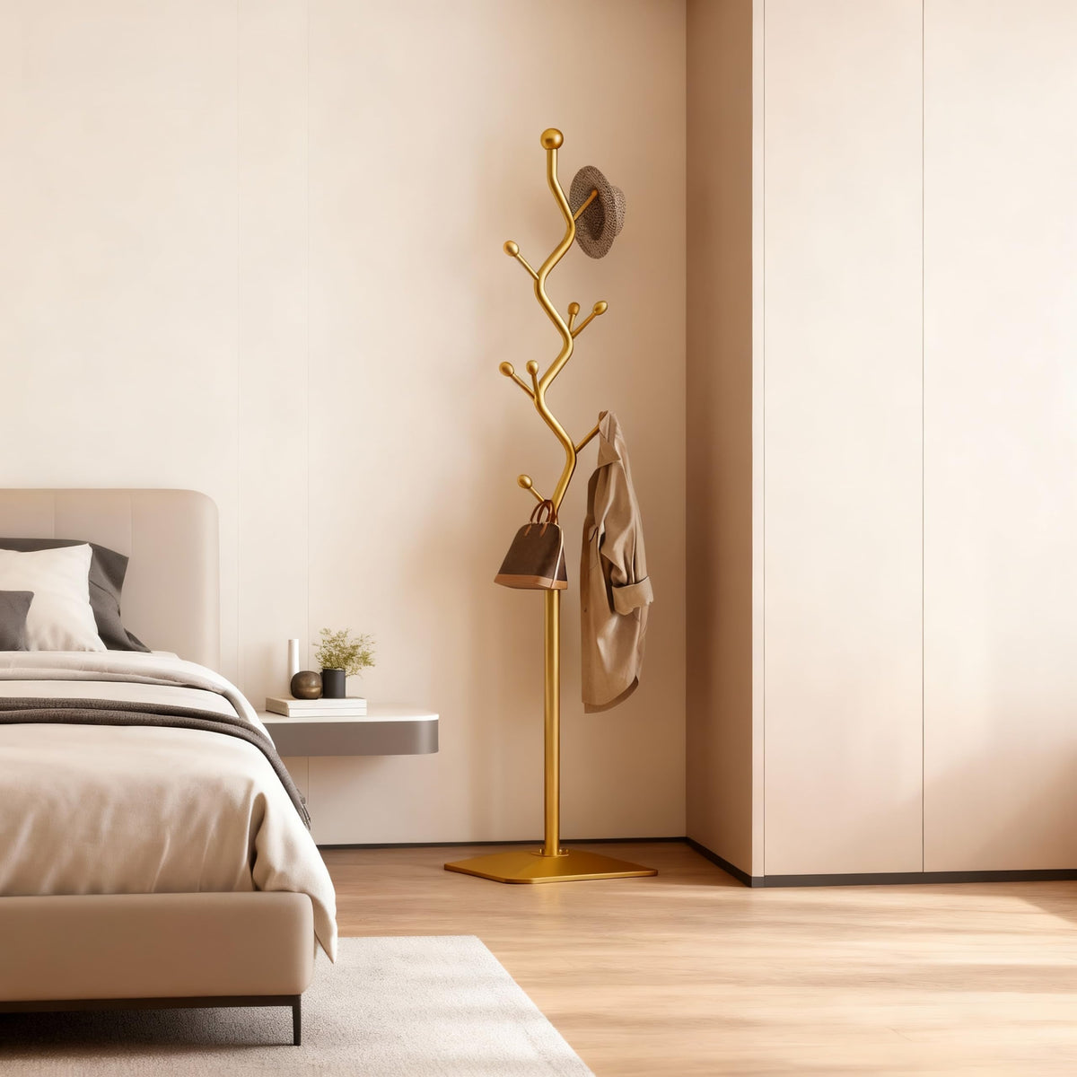 8-Hook Metal Freestanding Coat Rack