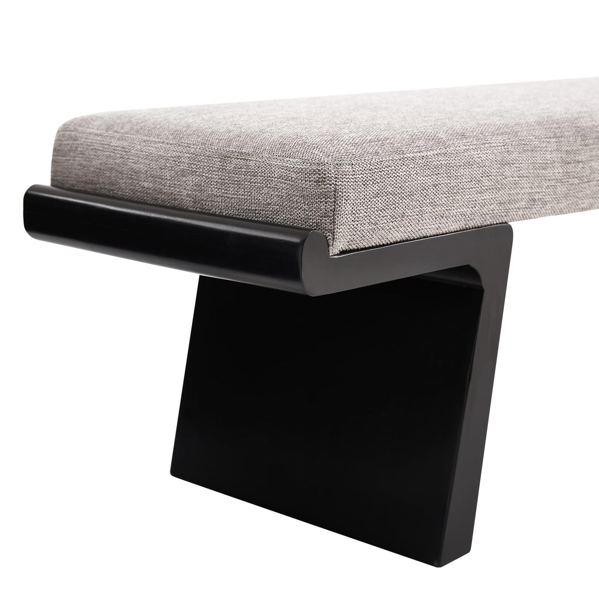 Linen Upholstered Wood Bench