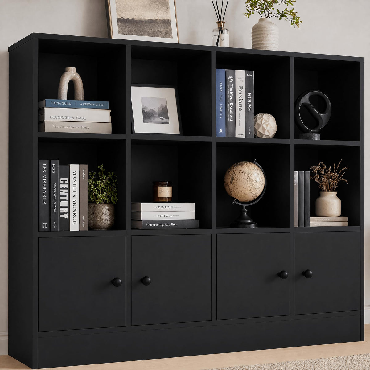 12-Cube Bookcase with Doors