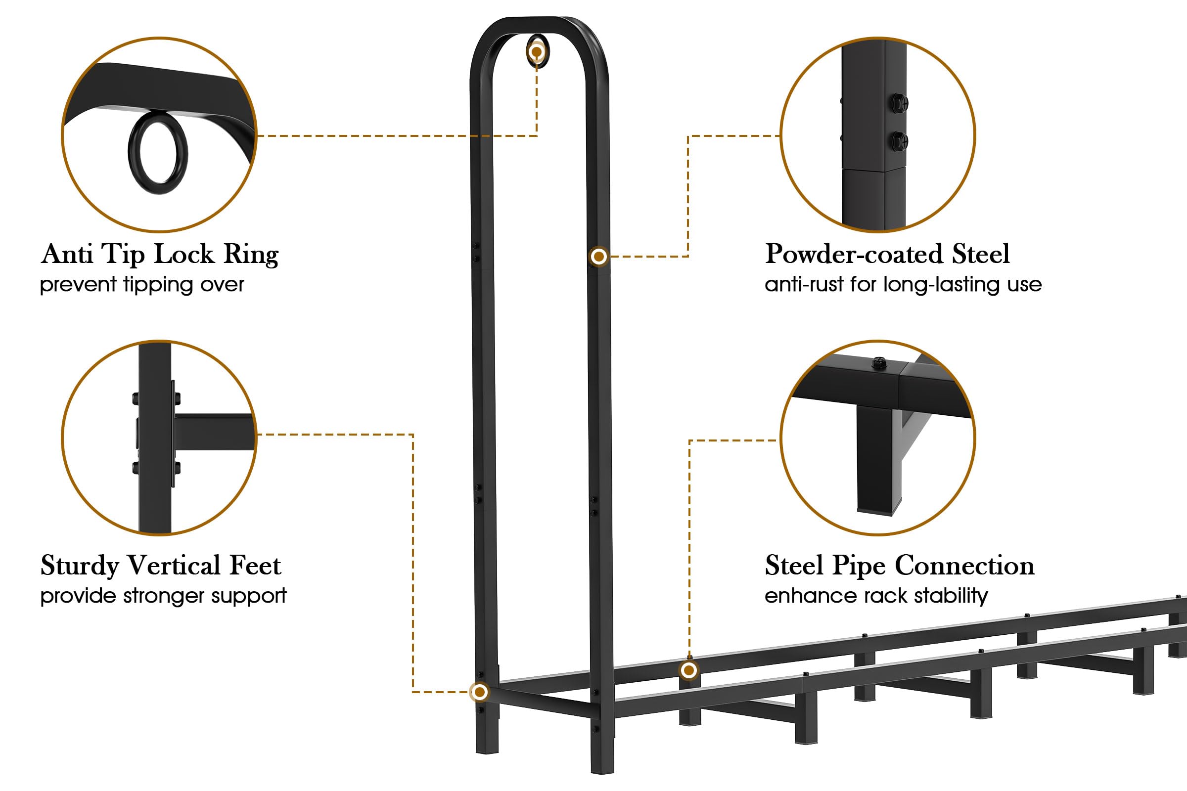 Outdoor & Indoor Firewood Rack