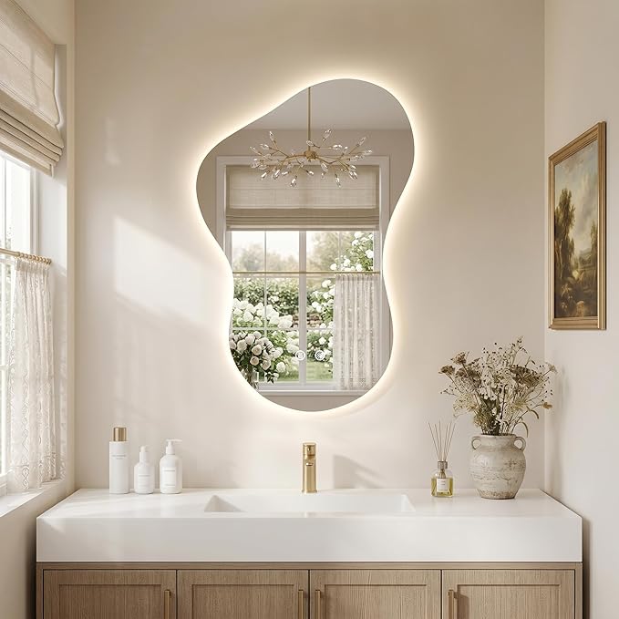 Irregular Backlit LED Bathroom Mirror