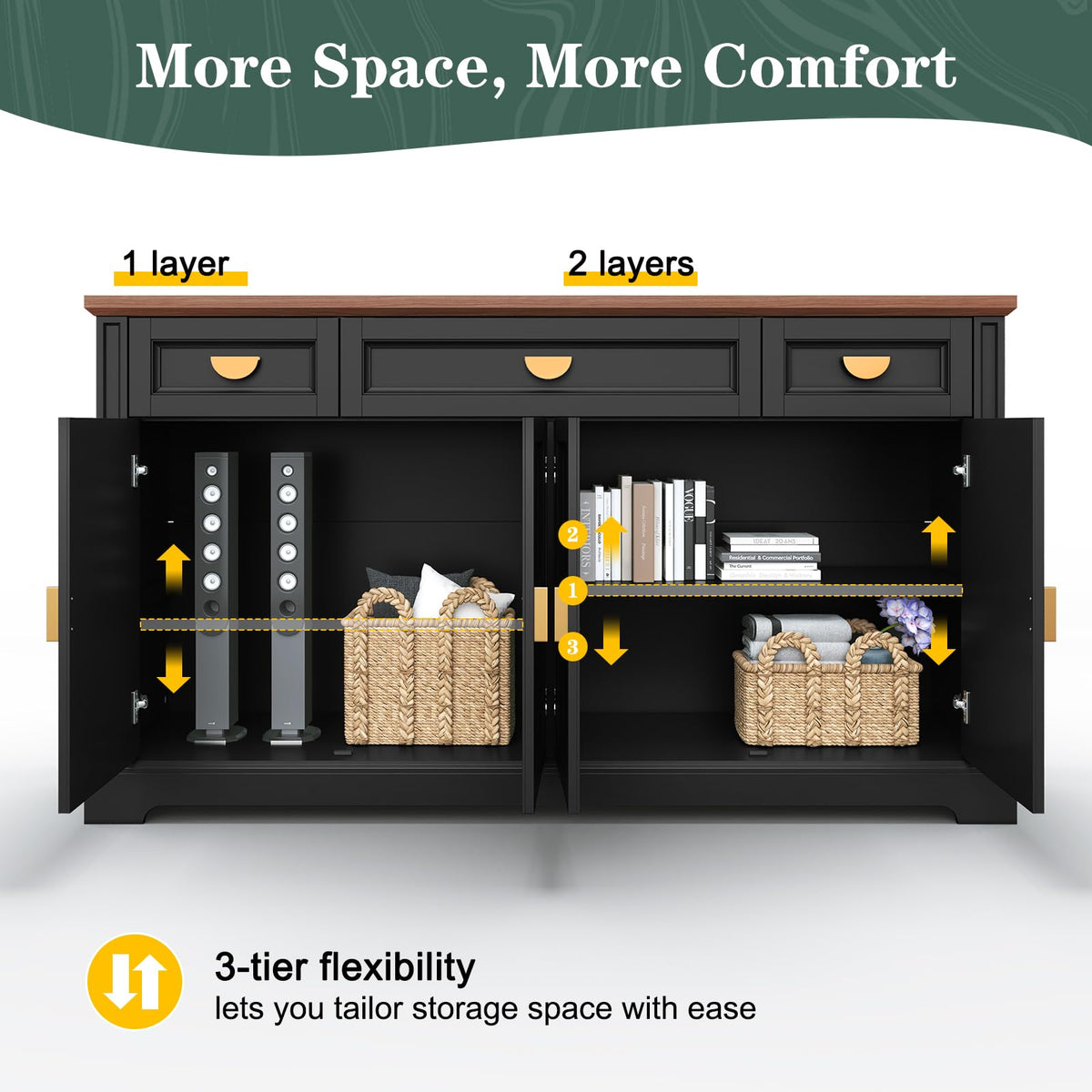 Black Shaker Sideboard