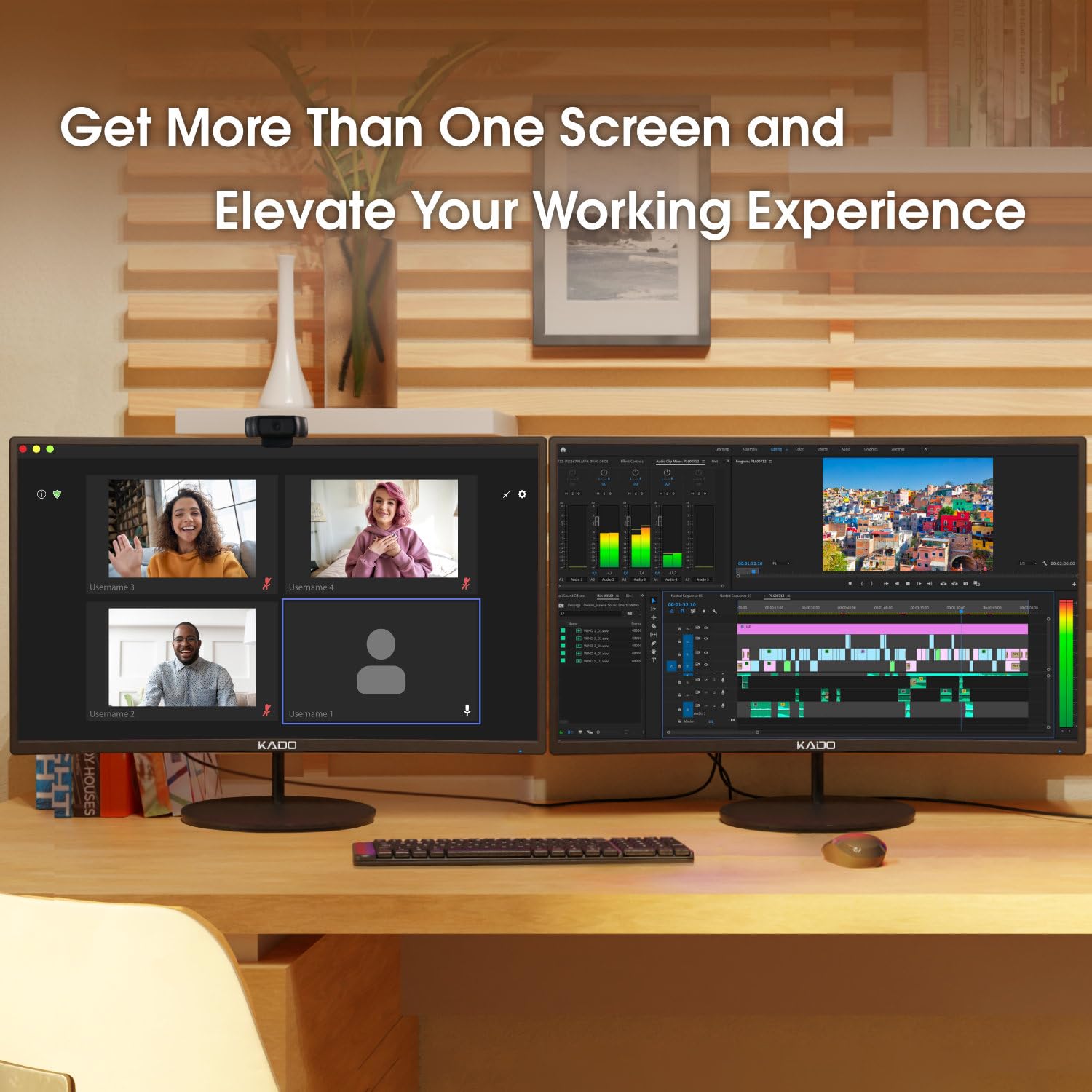 Dual 24" Curved Monitor Set