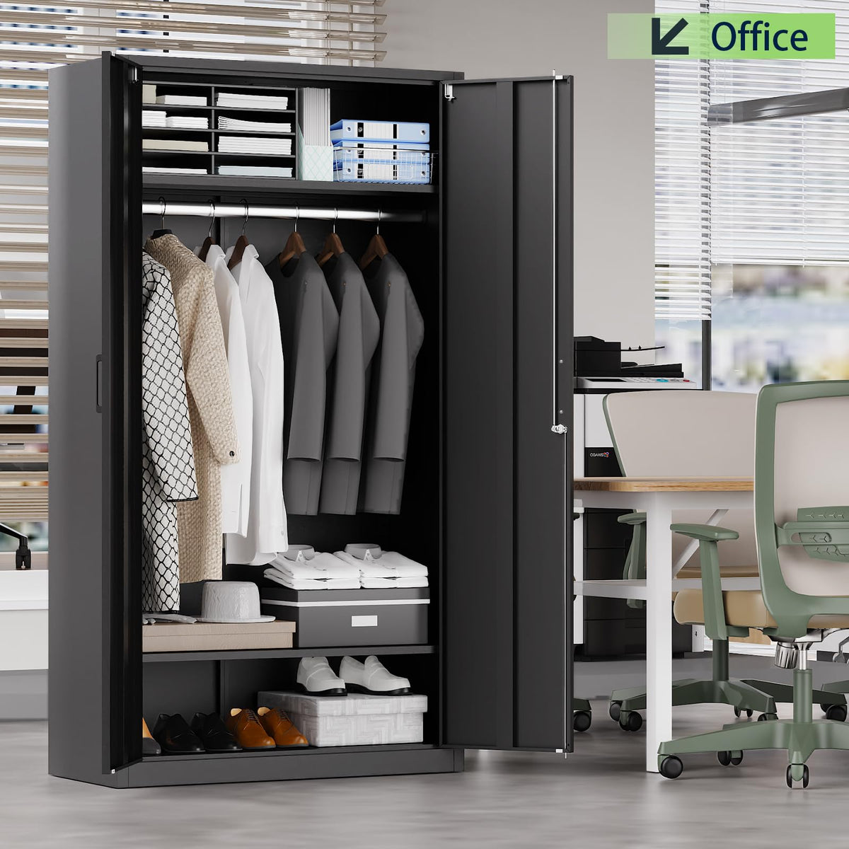 Locking Steel Wardrobe Cabinet