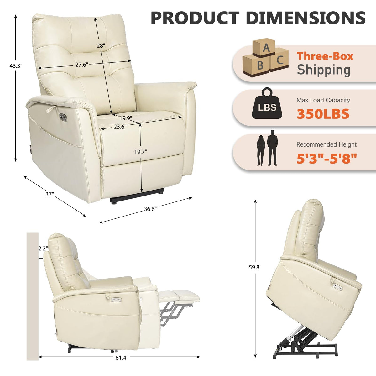 Dual Motor Wall Hugger Lift Recliner