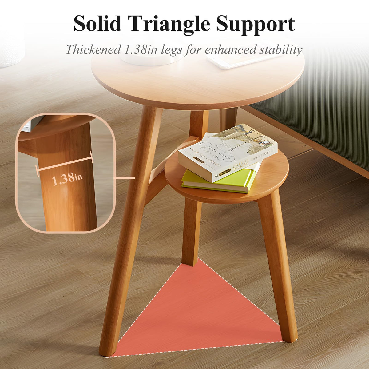 Round Wood Side Table