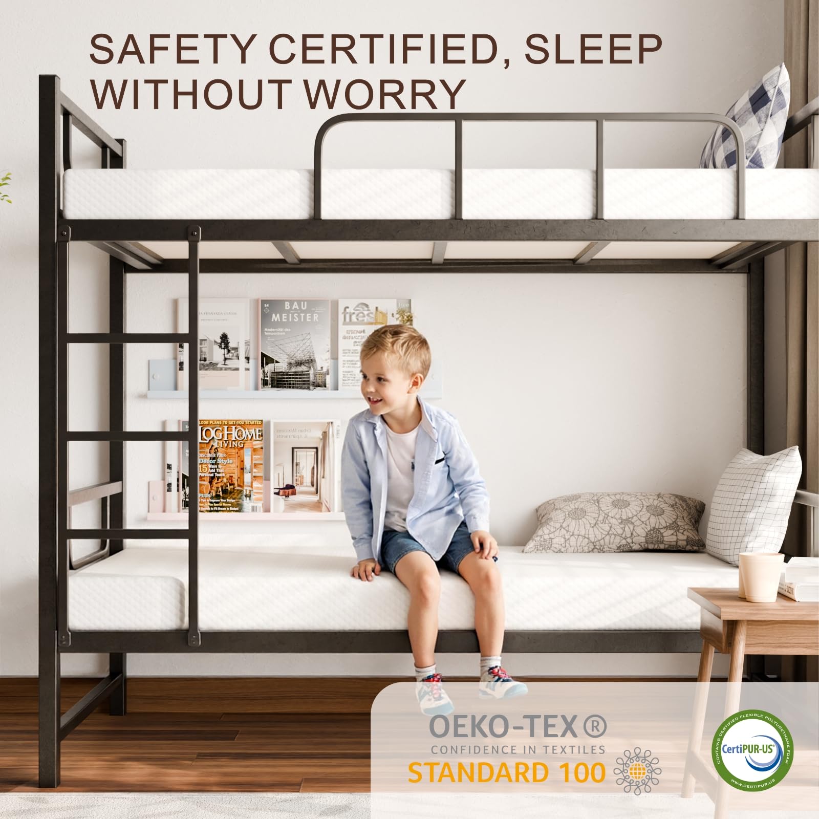 Twin Gel Memory Foam Mattress – 5 Inch, Medium Firm
