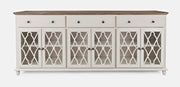 White Six-Door Accent Cabinet