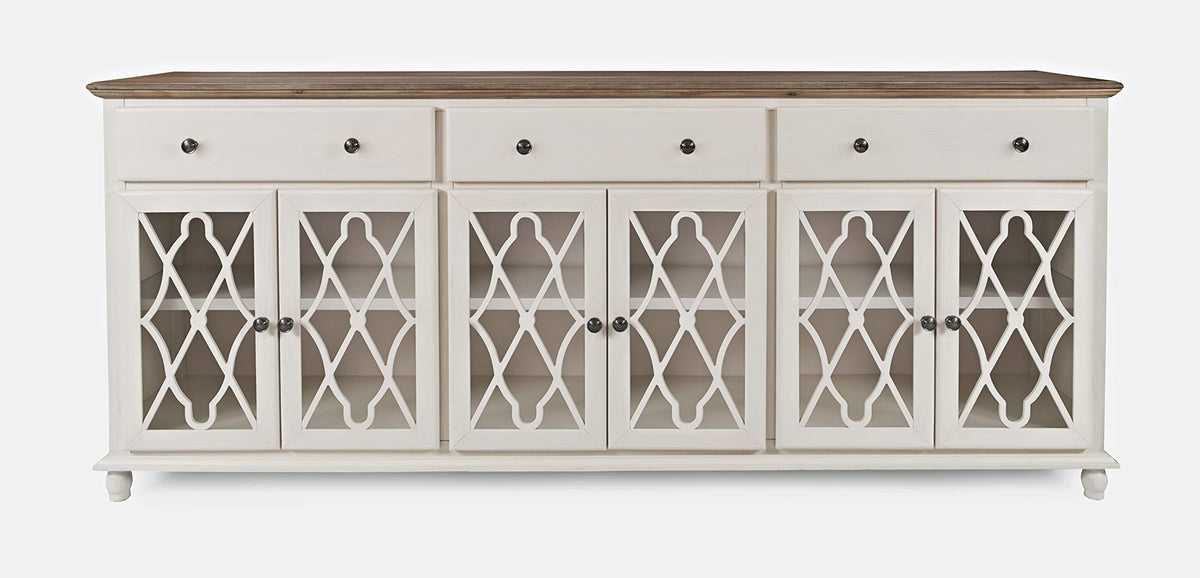 White Six-Door Accent Cabinet