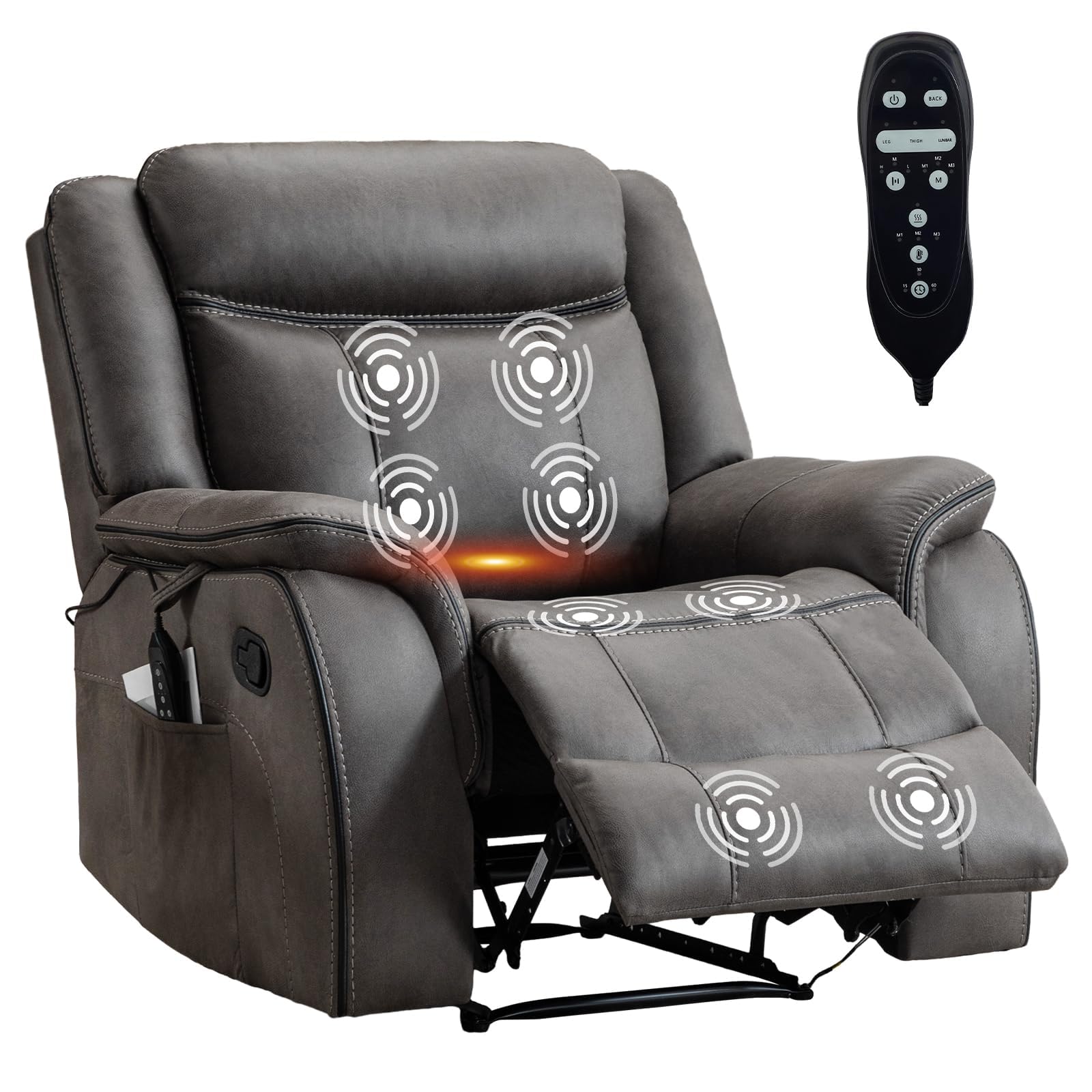 Massage Recliner Chair with Heat & Vibration