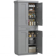 Gray Kitchen Pantry Cabinet